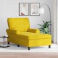vidaXL Χαλάρωση με μαξιλάρι Κίτρινο 91 x 157 x 91 εκ. Βελούδο