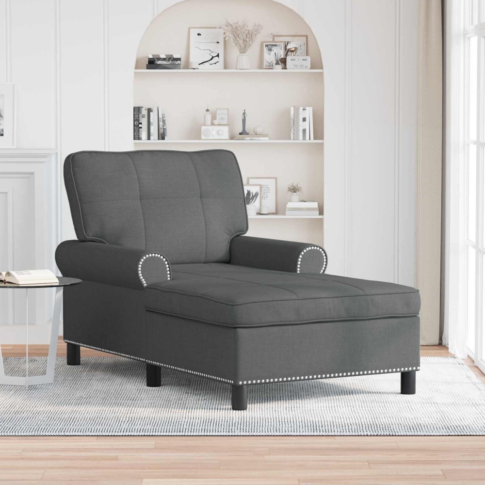 vidaXL Χαλάρωση Σκούρο Γκρι ύφασμα 91 x 157 x 91 εκ.