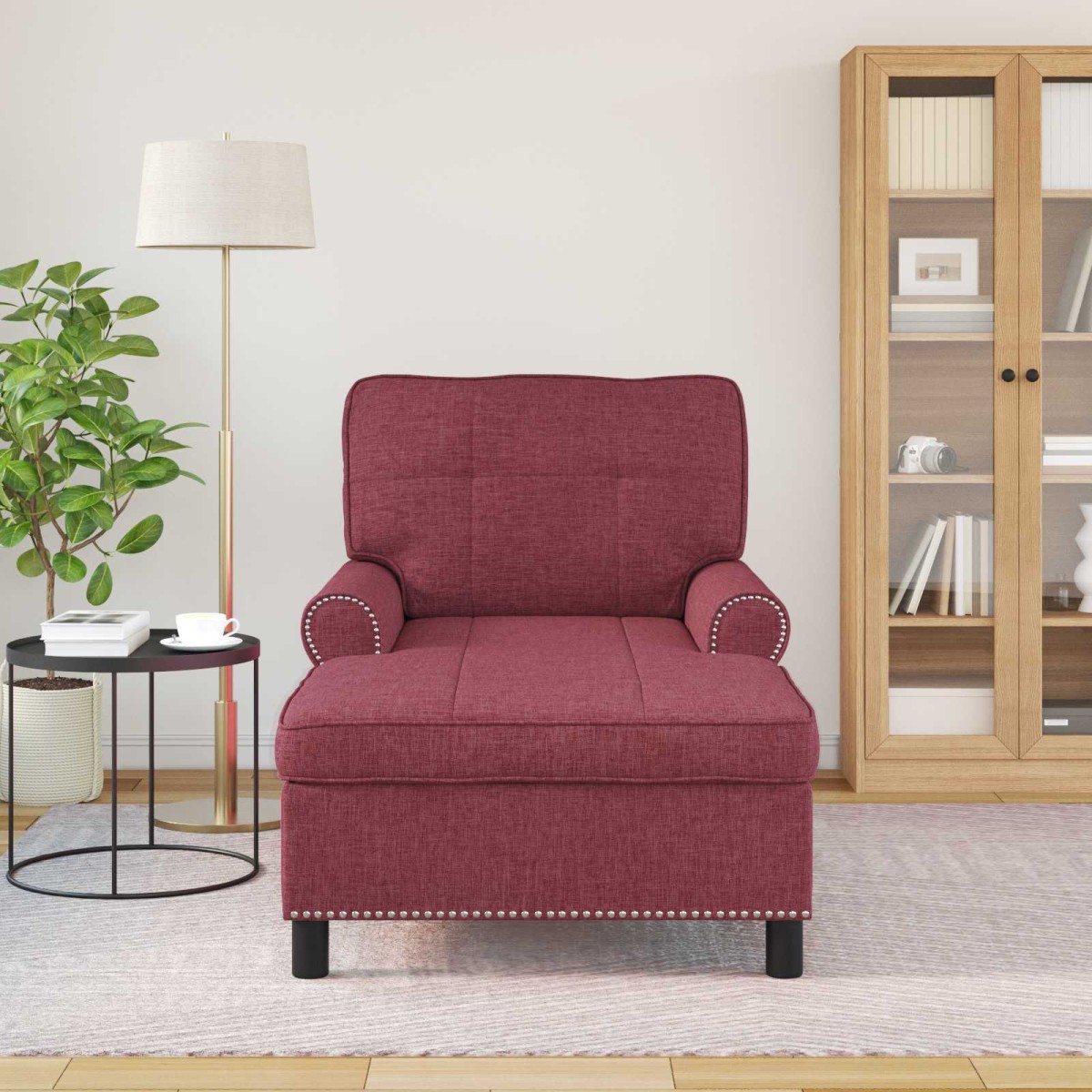 vidaXL Χαλάρωση Κόκκινο ύφασμα 91 x 157 x 91 εκ.