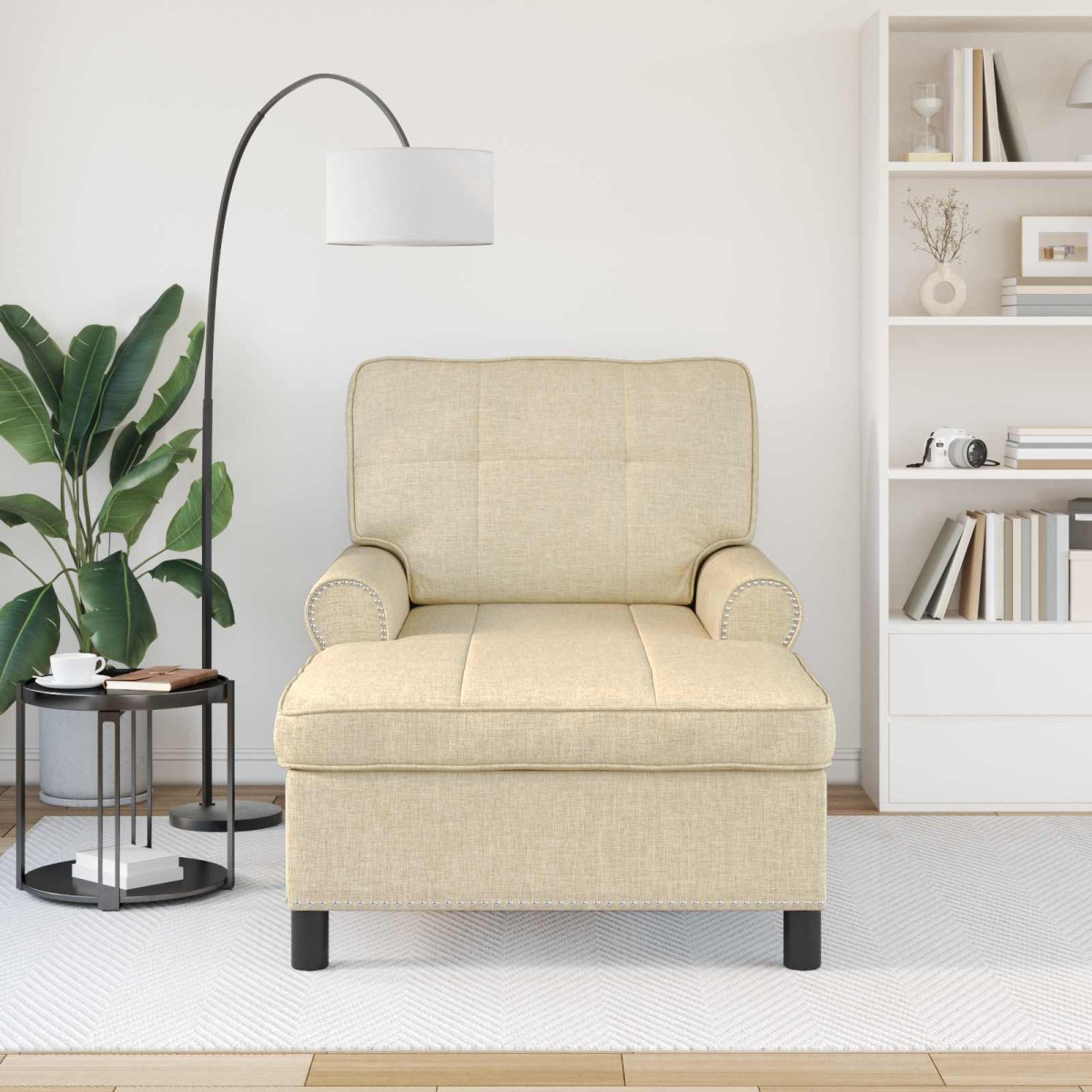vidaXL Χαλάρωση Κρεμ ύφασμα 91 x 157 x 91 εκ.