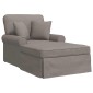 vidaXL Τσέιζ Λαζού με Φούστα 3 τμχ. Taupe ύφασμα 91 x 157 x 91 εκ.