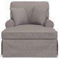 vidaXL Τσέιζ Λαζού με Φούστα 3 τμχ. Taupe ύφασμα 91 x 157 x 91 εκ.