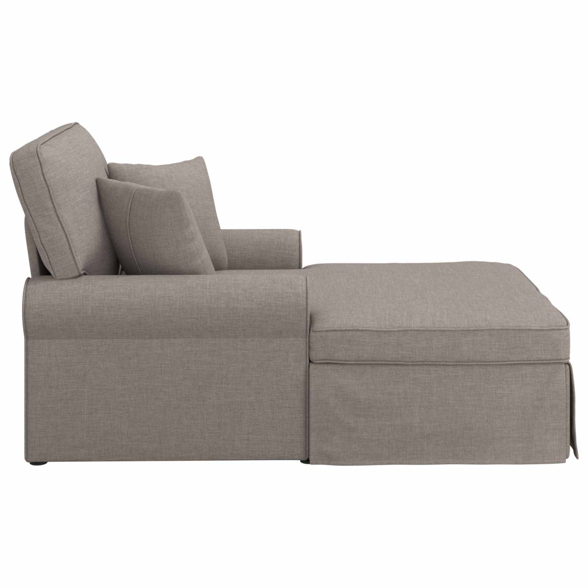 vidaXL Τσέιζ Λαζού με Φούστα 3 τμχ. Taupe ύφασμα 91 x 157 x 91 εκ.