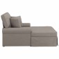vidaXL Τσέιζ Λαζού με Φούστα 3 τμχ. Taupe ύφασμα 91 x 157 x 91 εκ.