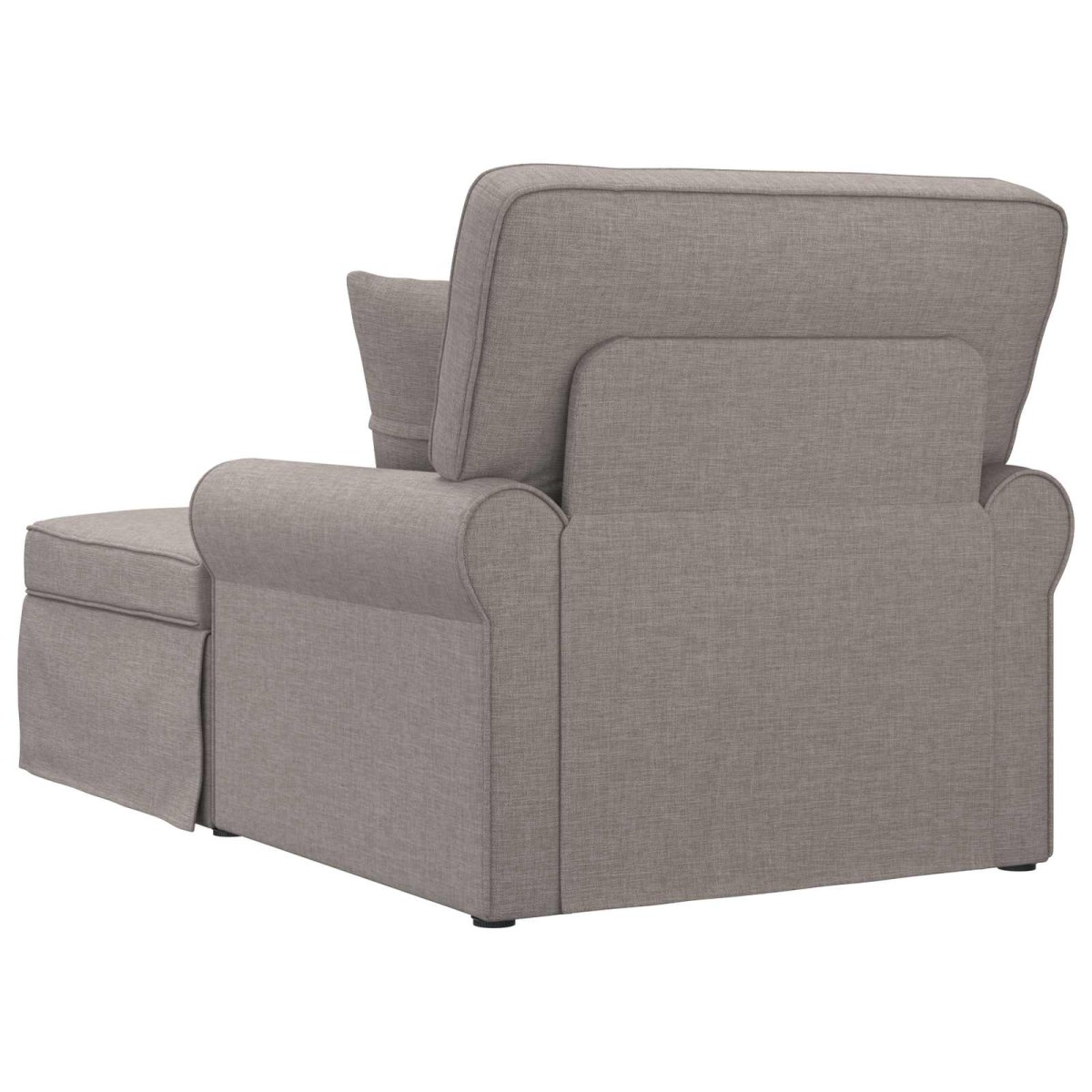 vidaXL Τσέιζ Λαζού με Φούστα 3 τμχ. Taupe ύφασμα 91 x 157 x 91 εκ.