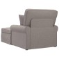vidaXL Τσέιζ Λαζού με Φούστα 3 τμχ. Taupe ύφασμα 91 x 157 x 91 εκ.