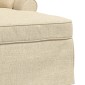 vidaXL Τσέιζ Λαζού με Φούστα 3 τμχ. Κρεμ ύφασμα 91 x 157 x 91 εκ.