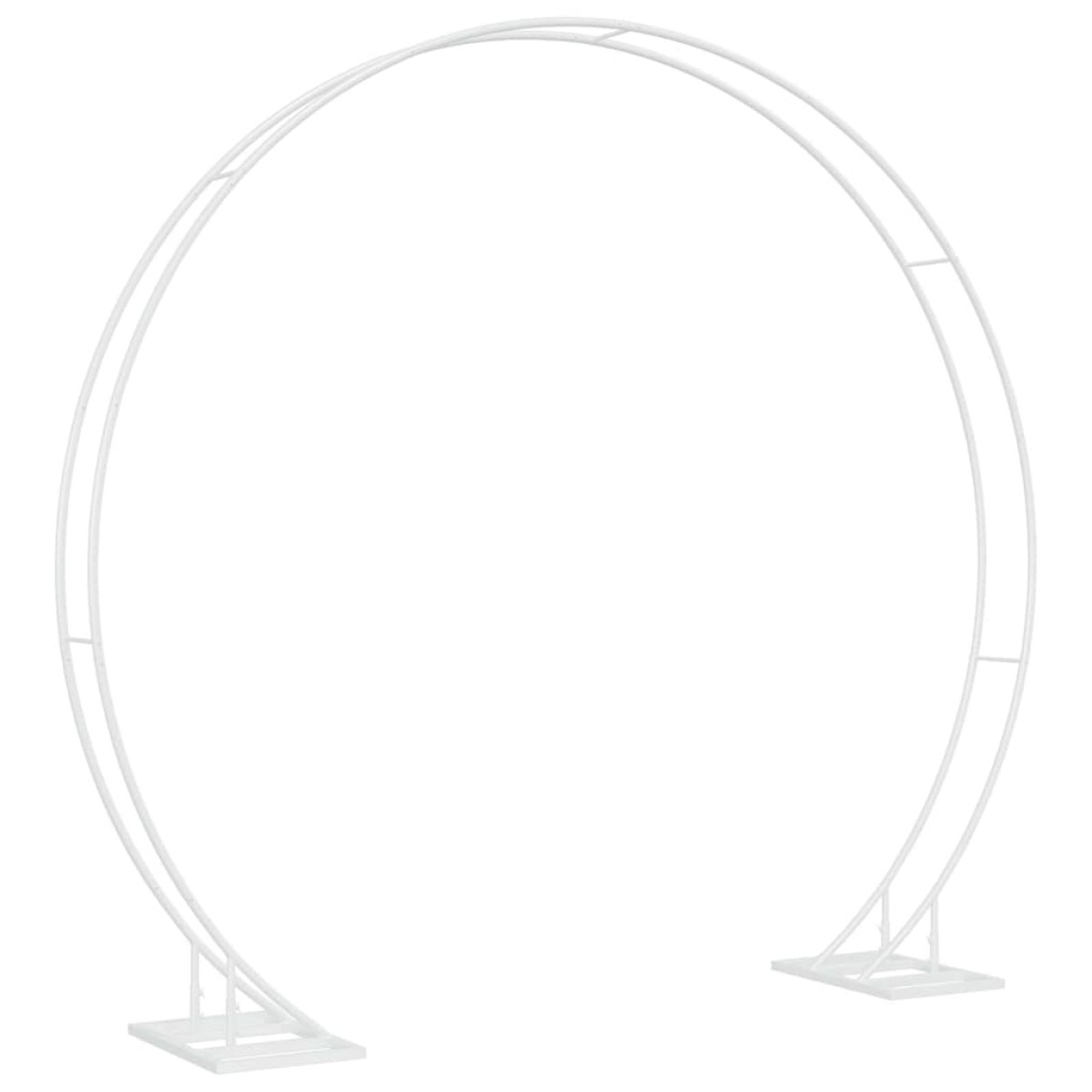vidaXL Διπλός Γάμος Αψίδα Λευκό 220 x 45 x 200 εκ. Ατσάλι