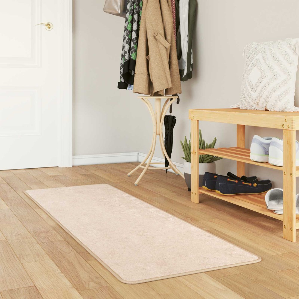 vidaXL Χαλί Runner MARSA Κρεμ 50 x 200 εκ. Πολυέστερ και PVC