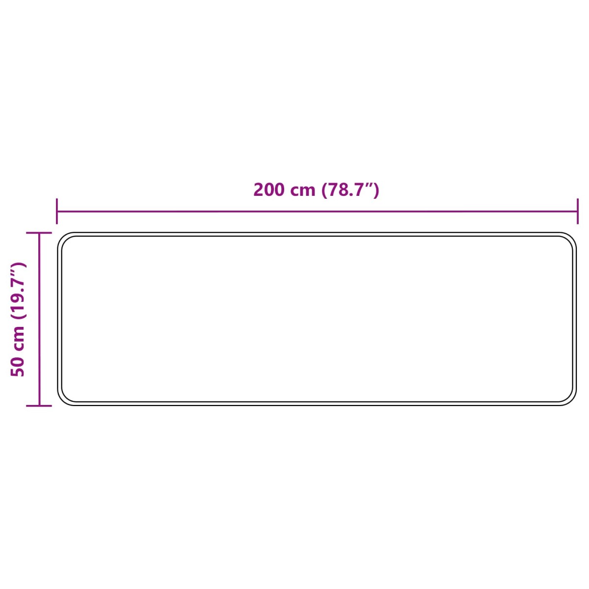 vidaXL Χαλί Runner MARSA Κρεμ 50 x 200 εκ. Πολυέστερ και PVC