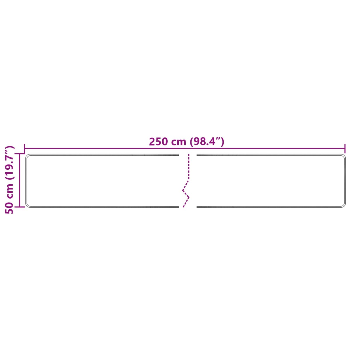 vidaXL Χαλί Runner MARSA Κρεμ 50 x 250 εκ. Πολυέστερ και PVC