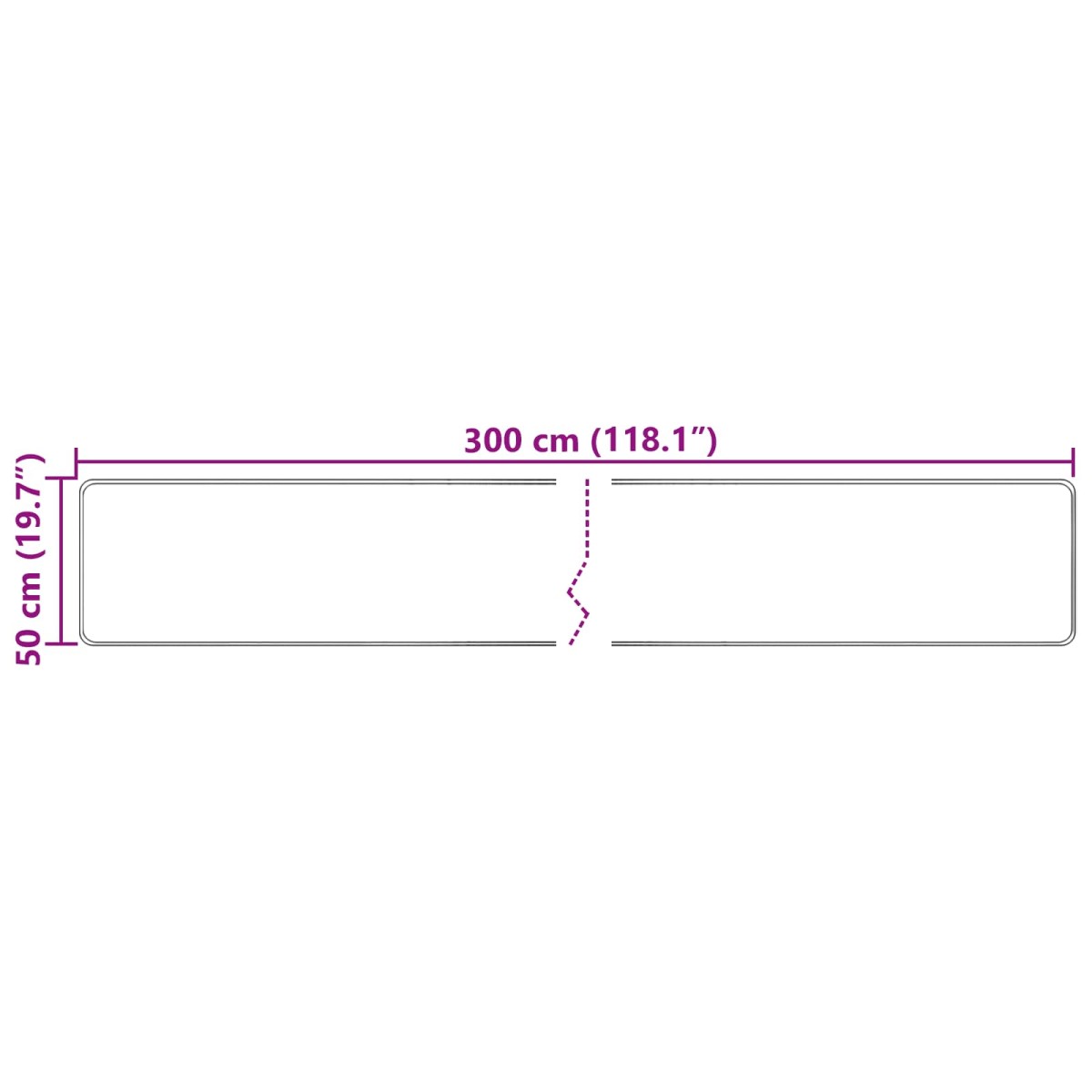 vidaXL Χαλί Runner MARSA Κρεμ 50 x 300 εκ Πολυέστερ και PVC