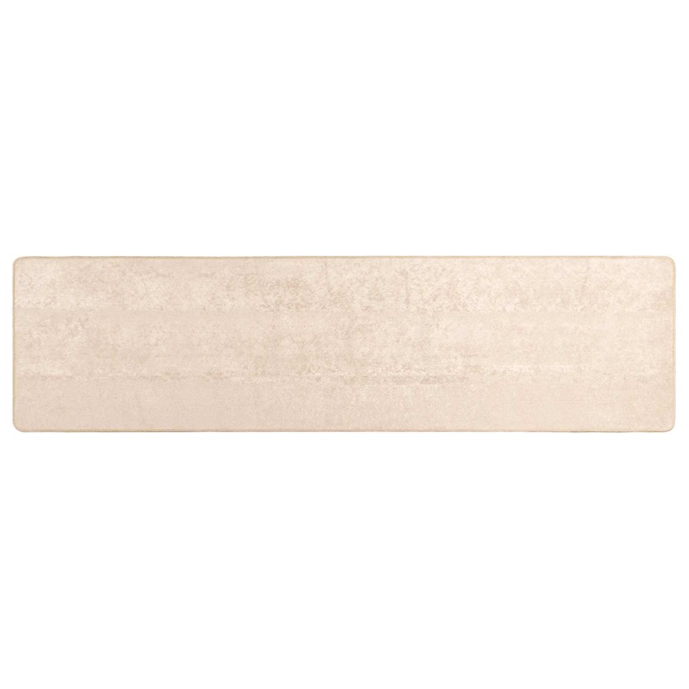 vidaXL Χαλί Runner MARSA Κρεμ 100 x 300 cm Πολυέστερ και PVC