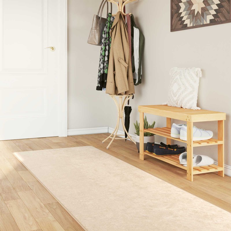 vidaXL Χαλί Runner MARSA Κρεμ 100 x 300 cm Πολυέστερ και PVC