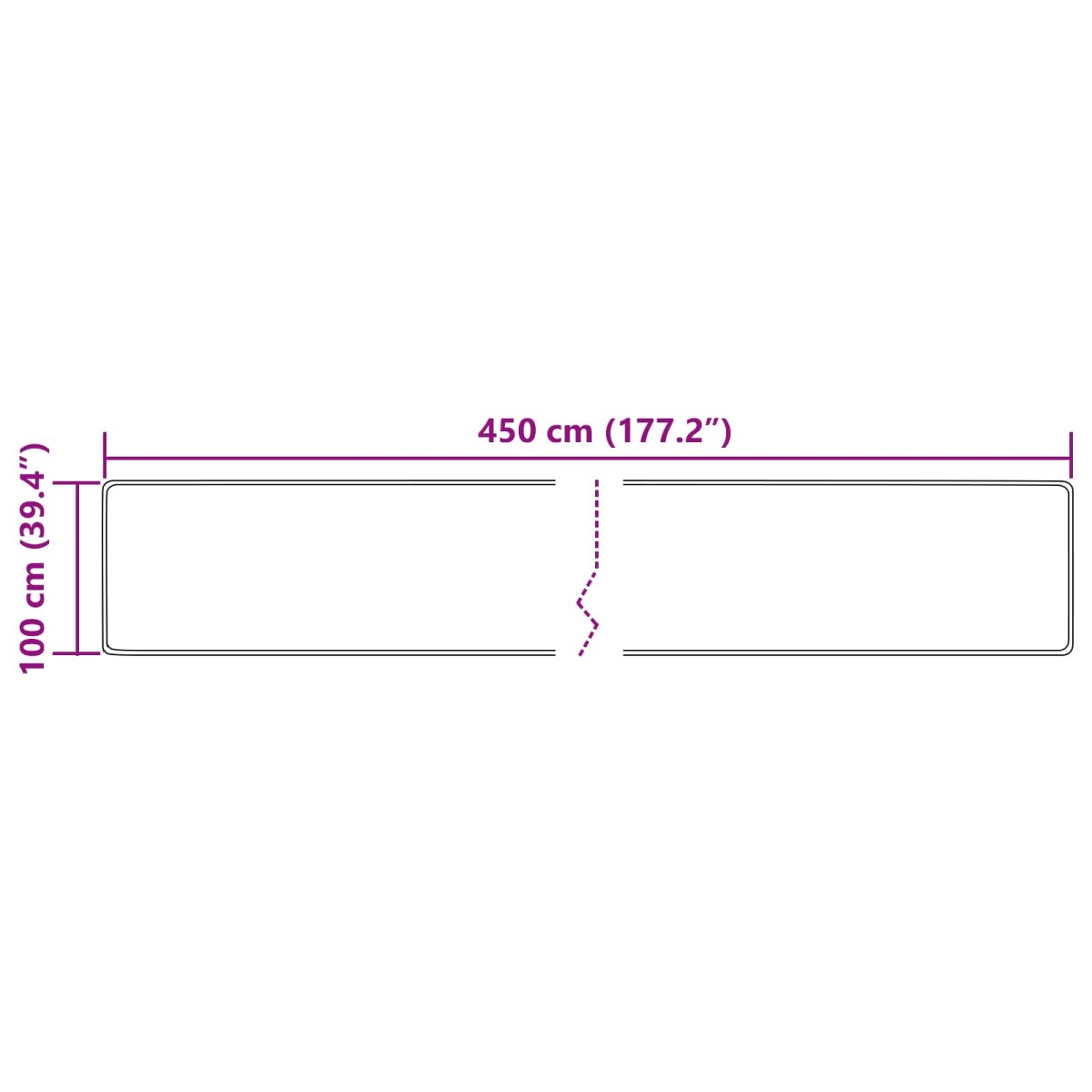 vidaXL Χαλί Runner MARSA Κρεμ 100 x 450 εκ. Πολυέστερ και PVC