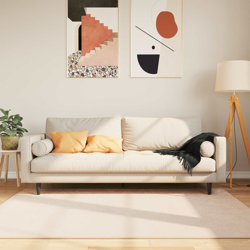 vidaXL Χαλί Runner MARSA Κρεμ 120 x 170 cm Πολυέστερ και PVC