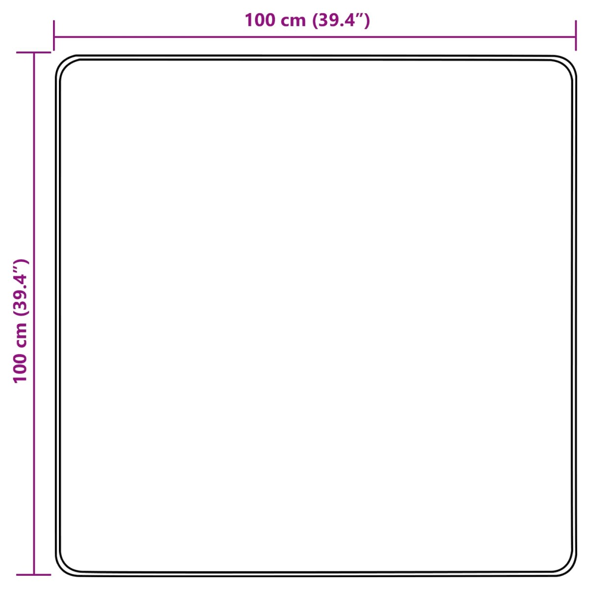vidaXL Χαλί Runner MARSA Άμμος 100 x 100 cm Πολυέστερ και PVC