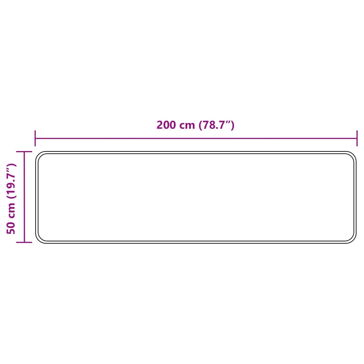 vidaXL Χαλί Runner MARSA Δασώδες Πράσινο 50 x 200 εκ.