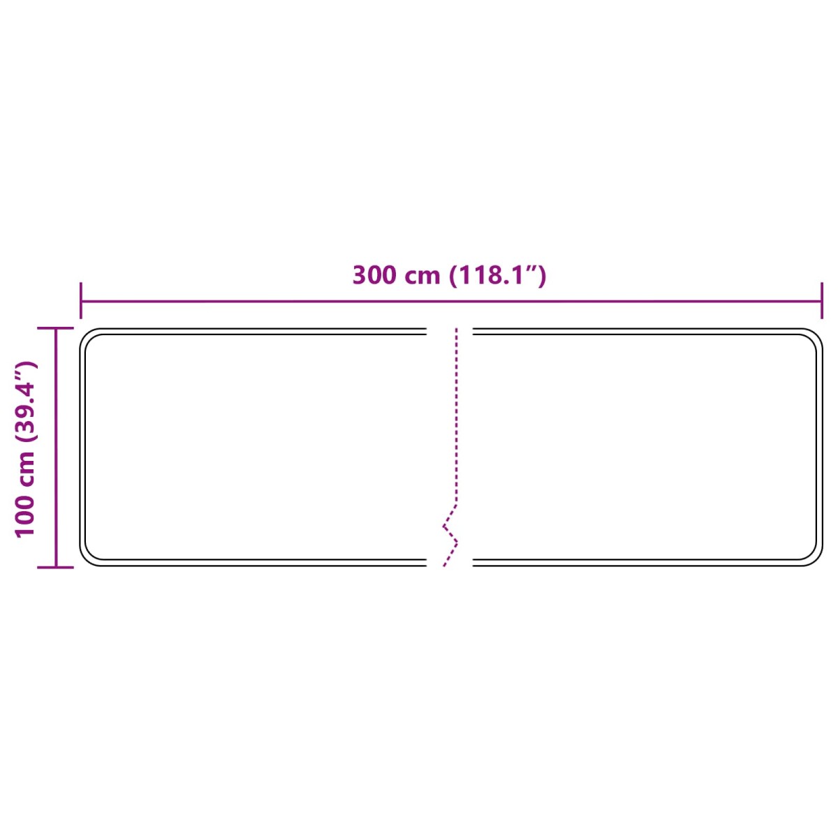 vidaXL Χαλί Runner MARSA Δασώδες Πράσινο 100 x 300 cm