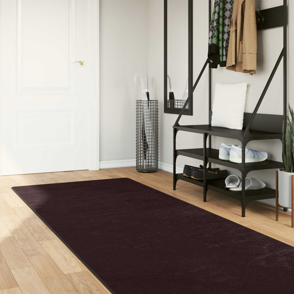 vidaXL Χαλί Runner MARSA Ανθρακί 100 x 400 cm Πολυέστερ και PVC