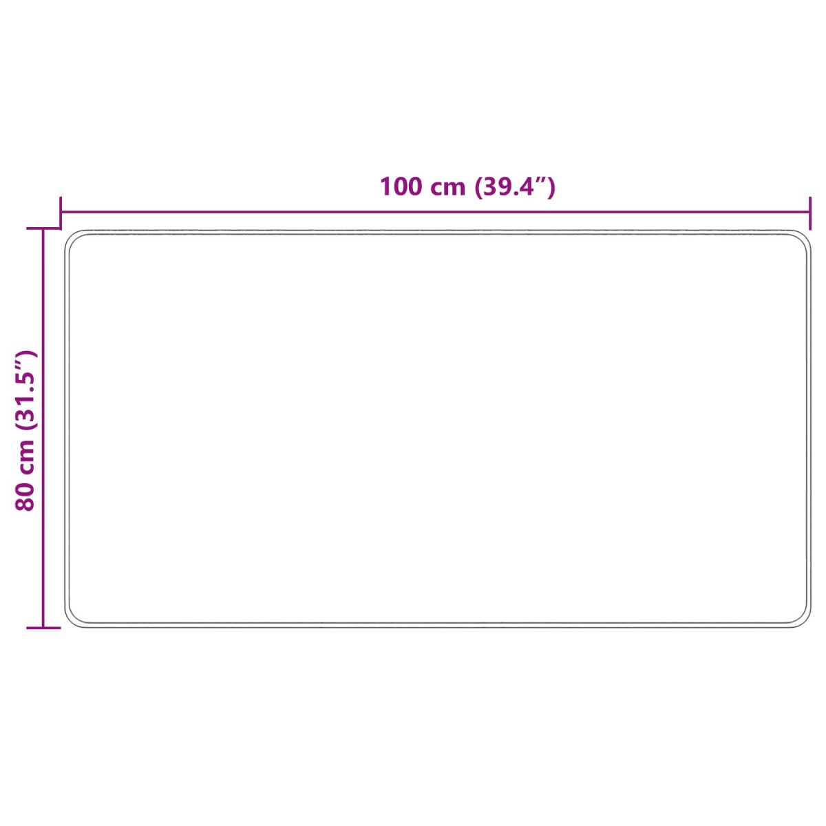 vidaXL Χαλί Runner MARSA Κίτρινο 80 x 100 cm Πολυέστερ και PVC