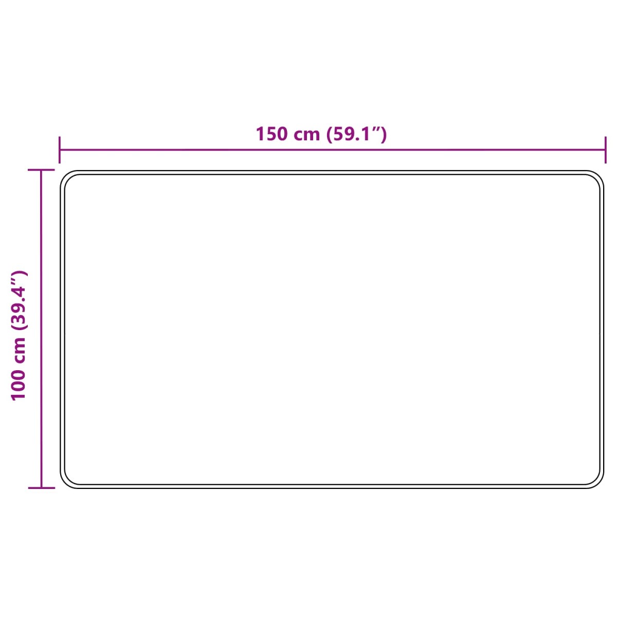 vidaXL Χαλί Runner MARSA Κίτρινο 100 x 150 cm Πολυέστερ και PVC