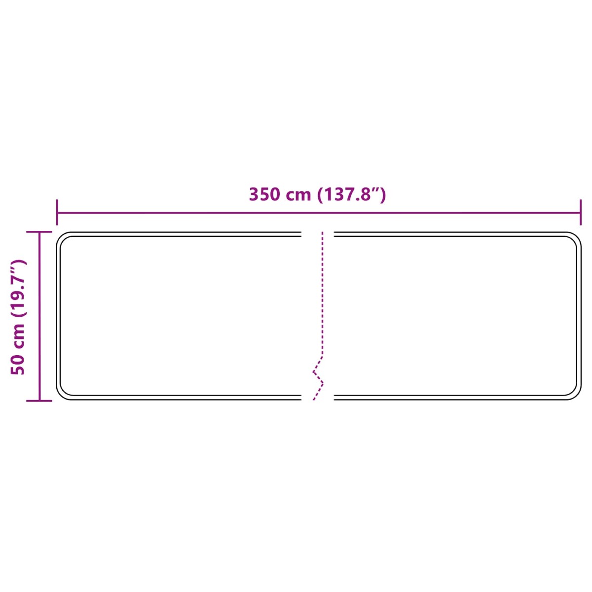 vidaXL Χαλί Runner MARSA Πολύχρωμο 50 x 350 εκ. Πολυέστερ και PVC