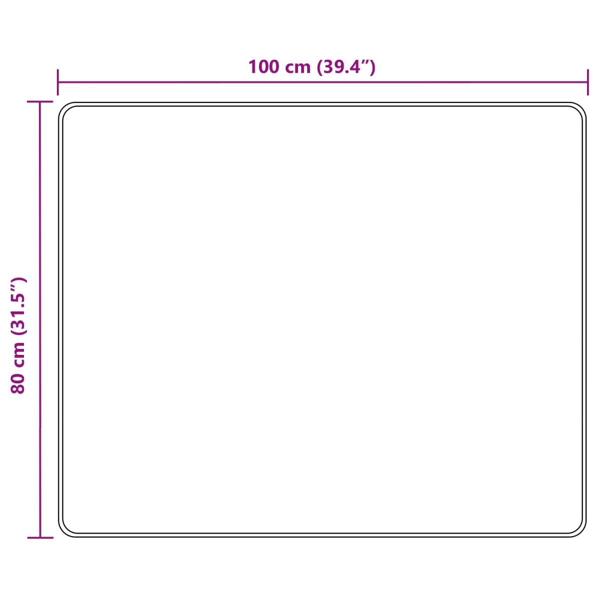 vidaXL Χαλί Runner MARSA Πολύχρωμο 80 x 100 cm Πολυέστερ και PVC