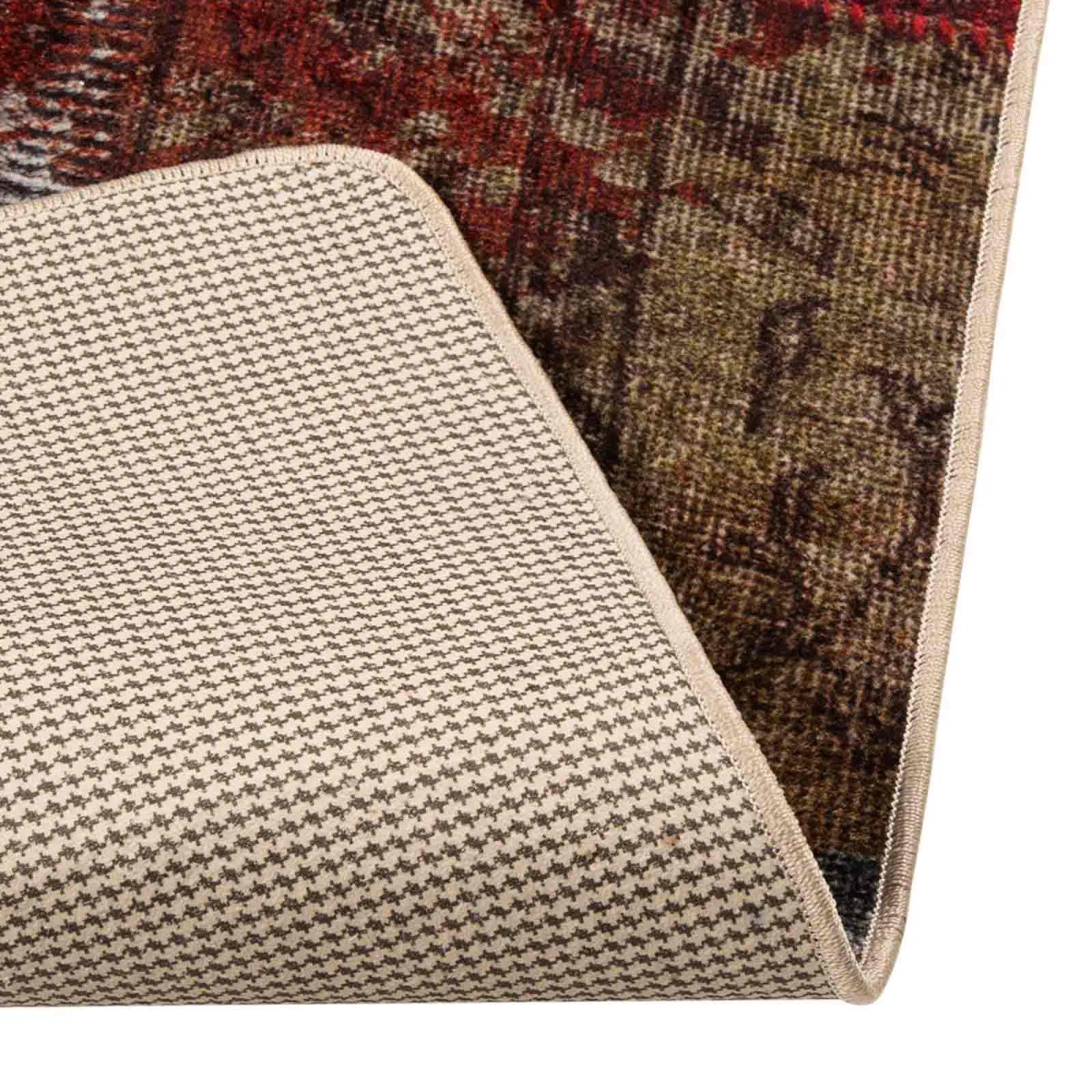 vidaXL Χαλί Runner MARSA Πολύχρωμο 100 x 100 cm Πολυέστερ και PVC