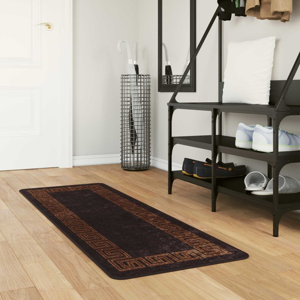 vidaXL Χαλί Runner MARSA Μαύρο 50 x 100 cm Πολυέστερ και PVC