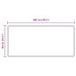vidaXL Χαλί Runner MARSA Μαύρο 50 x 100 cm Πολυέστερ και PVC