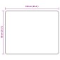 vidaXL Χαλί Runner MARSA Μαύρο 80 x 100 cm Πολυέστερ και PVC
