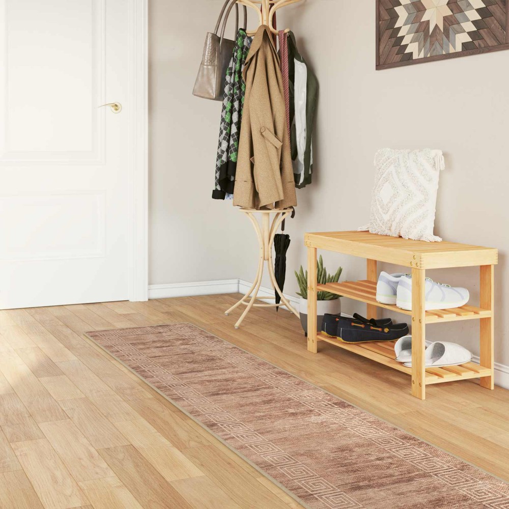 vidaXL Χαλί Runner MARSA Λευκός 50 x 400 εκ. Πολυέστερ και PVC