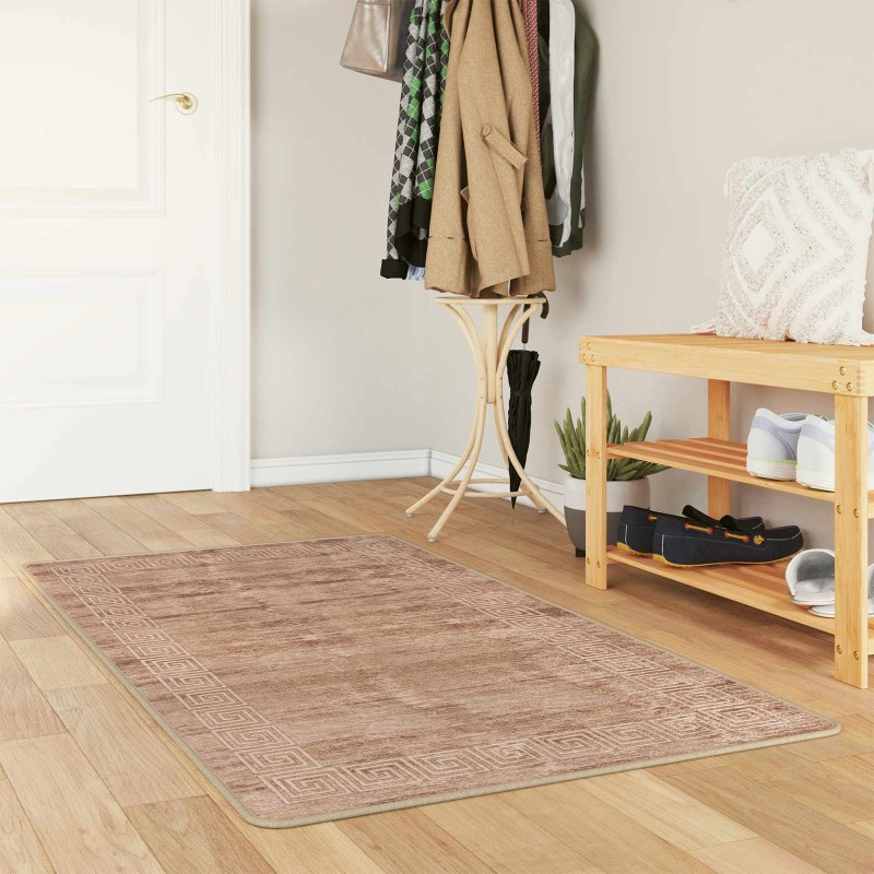 vidaXL Χαλί Runner MARSA Λευκός 80 x 100 cm Πολυέστερ και PVC