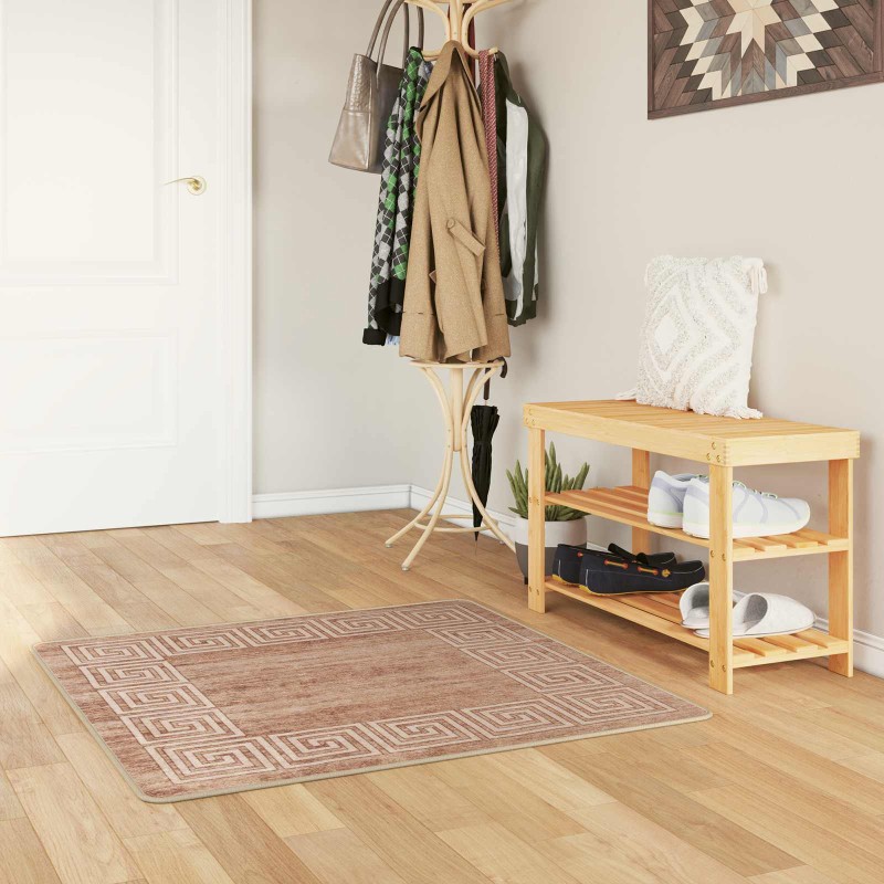 vidaXL Χαλί Runner MARSA Λευκός 100 x 100 cm Πολυέστερ και PVC
