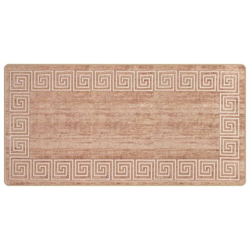 vidaXL Χαλί Runner MARSA Λευκός 100 x 200 cm Πολυέστερ και PVC