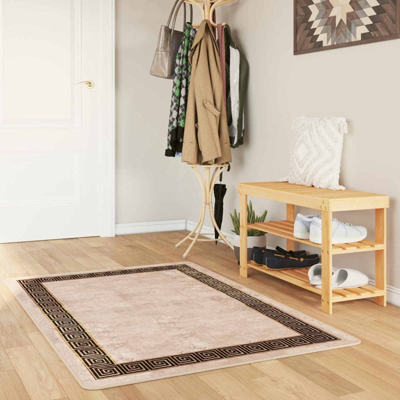 vidaXL Χαλί Runner MARSA Μαύρο 80 x 100 cm Πολυέστερ και PVC
