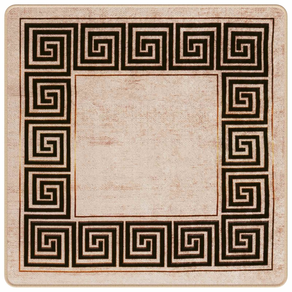 vidaXL Χαλί Runner MARSA Μαύρο 100 x 100 cm Πολυέστερ και PVC