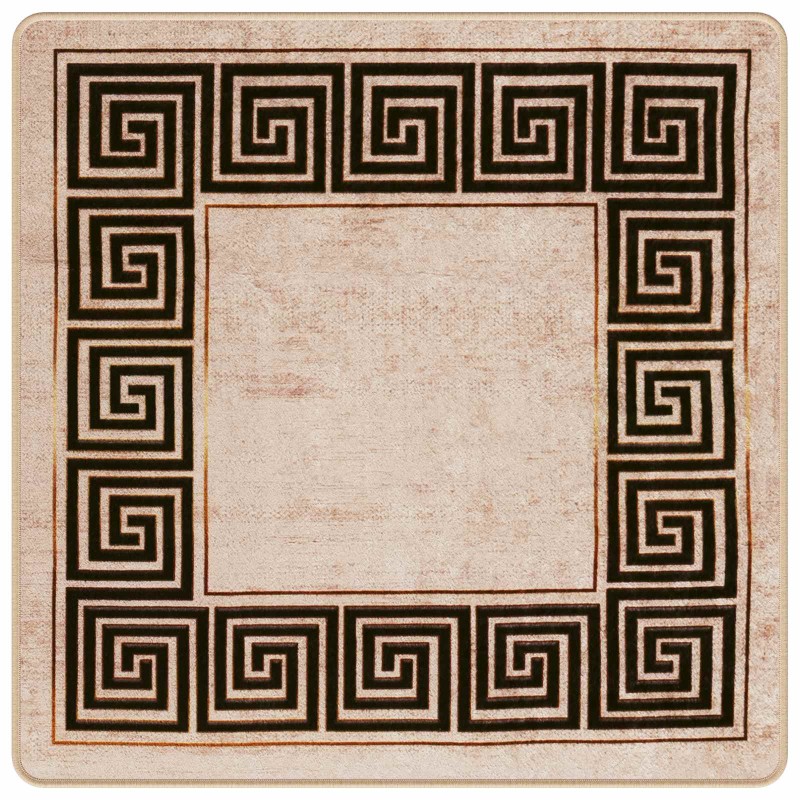 vidaXL Χαλί Runner MARSA Μαύρο 100 x 100 cm Πολυέστερ και PVC
