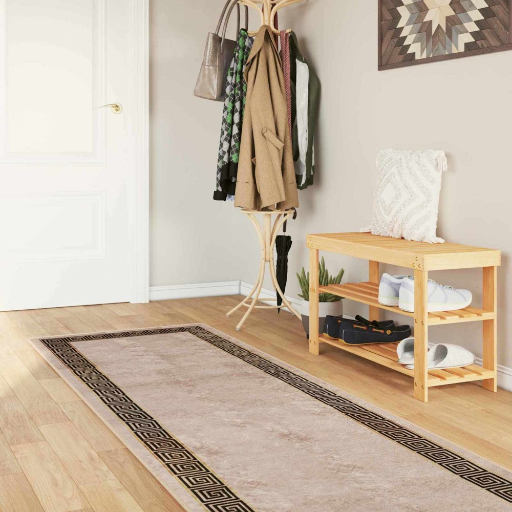 vidaXL Χαλί Runner MARSA Μαύρο 100 x 400 cm Πολυέστερ και PVC