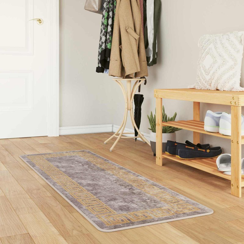 vidaXL Χαλί Runner MARSA Γκρι 50 x 200 εκ. Πολυέστερ και PVC