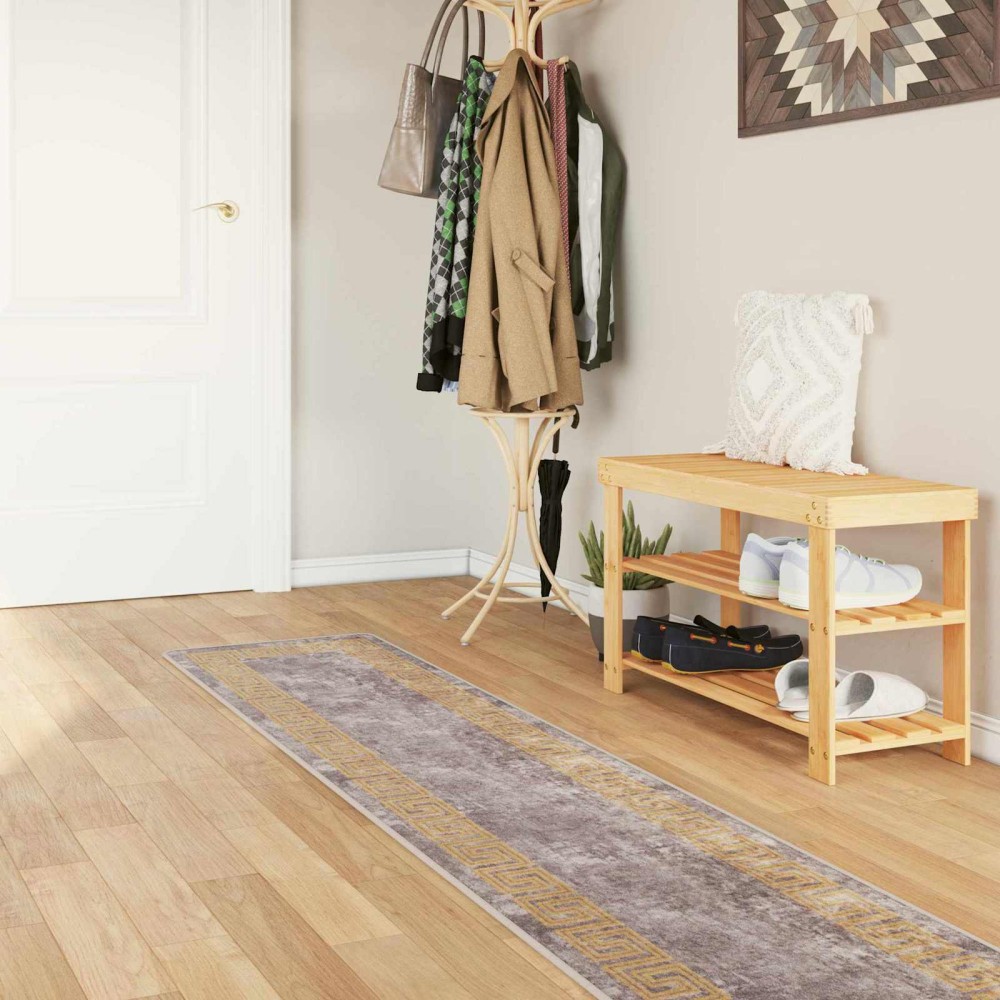 vidaXL Χαλί Runner MARSA Γκρι 50 x 350 εκ. Πολυέστερ και PVC