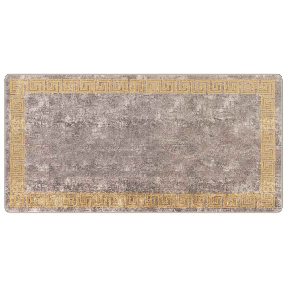 vidaXL Χαλί Runner MARSA Γκρι 100 x 200 cm Πολυέστερ και PVC