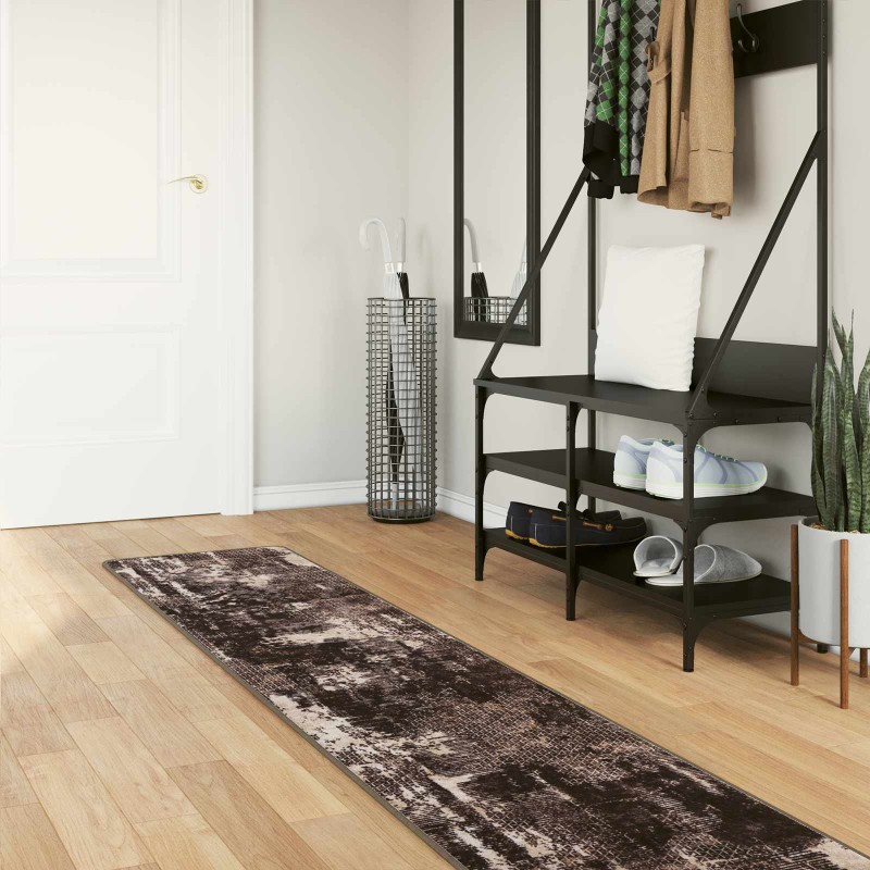 vidaXL Χαλί Runner MARSA Μαύρο 50 x 450 εκ. Πολυέστερ και PVC