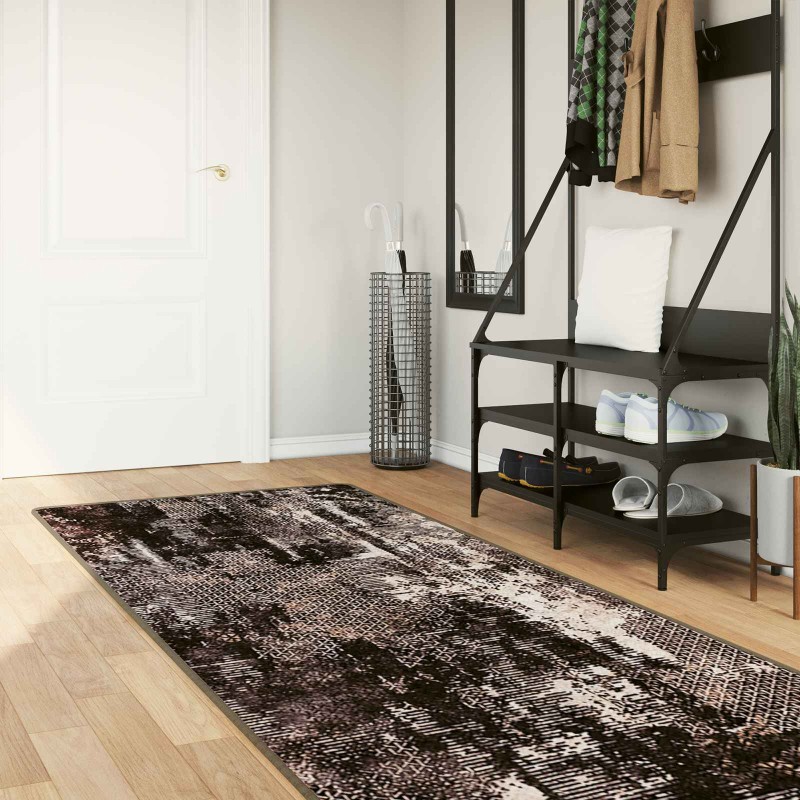 vidaXL Χαλί Runner MARSA Μαύρο 80 x 250 cm Πολυέστερ και PVC
