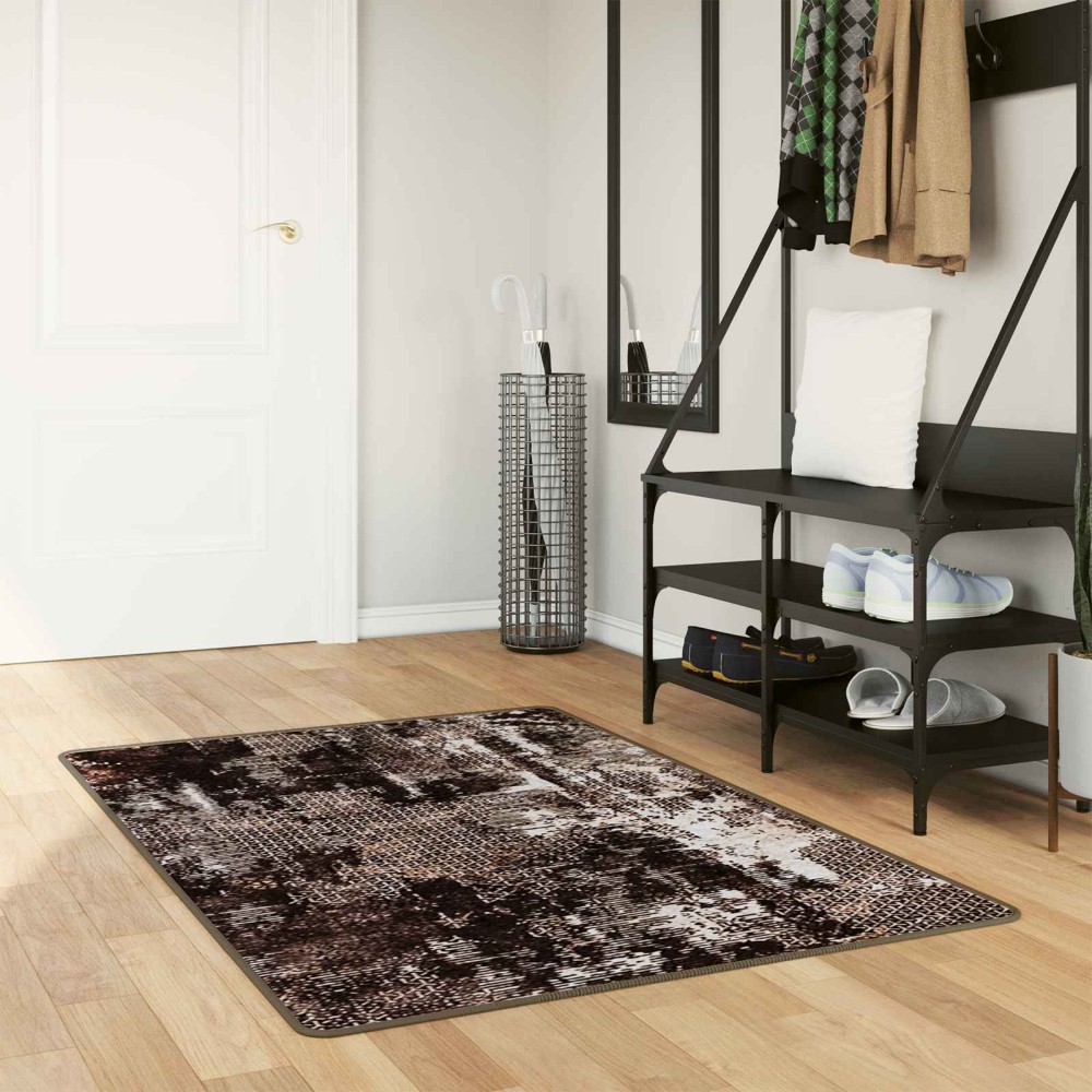 vidaXL Χαλί Runner MARSA Μαύρο 100 x 200 cm Πολυέστερ και PVC
