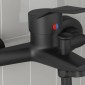 vidaXL Μίξερ ντους Μαύρο G 1 / 2 ίντσες