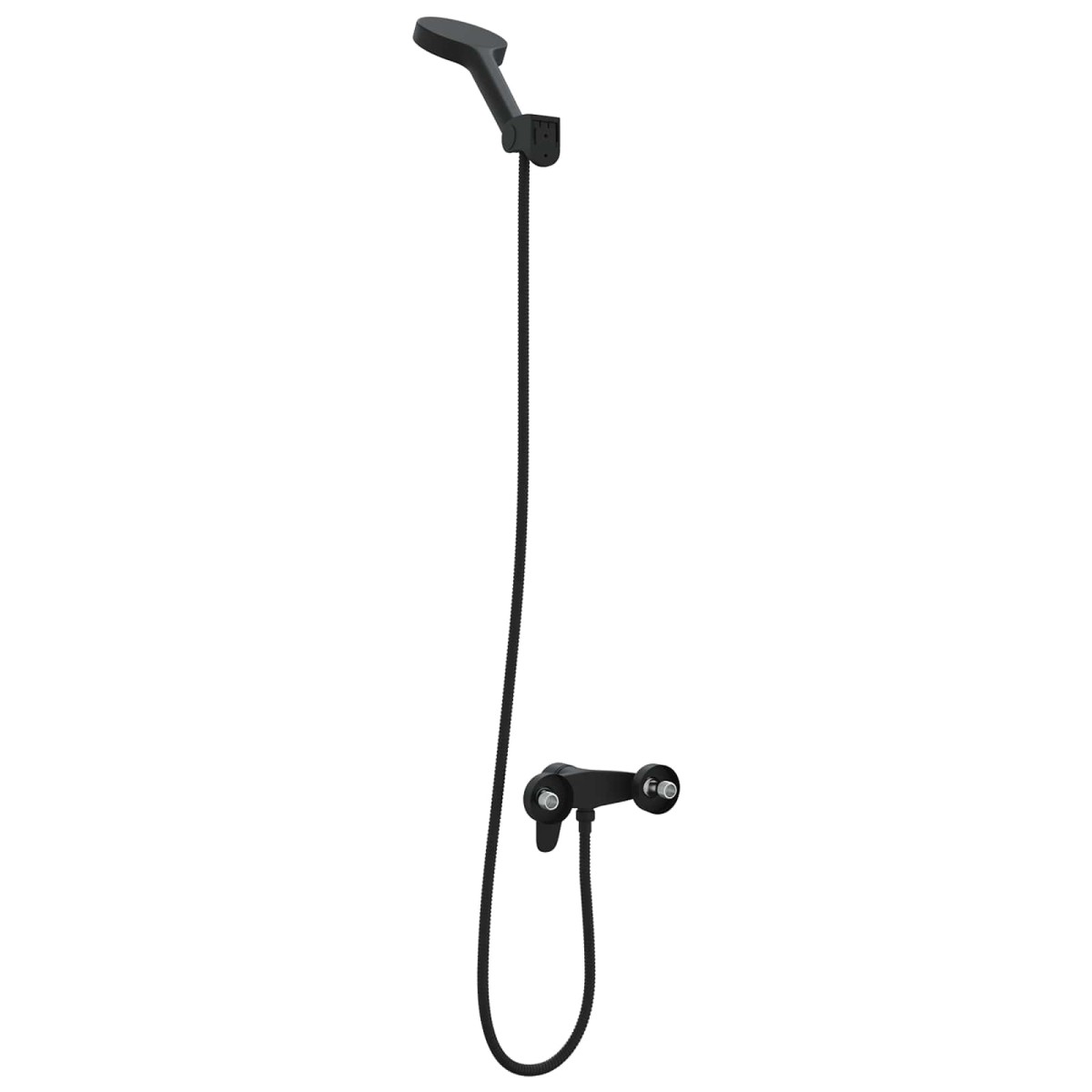 vidaXL Σετ Κεφαλής Ντους Μαύρο G 1 / 2 ίντσες