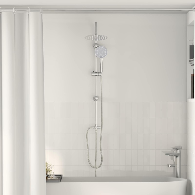 vidaXL Σύστημα Ντους Ασημί 47 x 20 x 95 εκ. Ανοξείδωτο ατσάλι