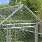 vidaXL Κλουβί για κότες Ασημί 200 x 170 x 177 εκ Επικαλυμμένος Χάλυβας